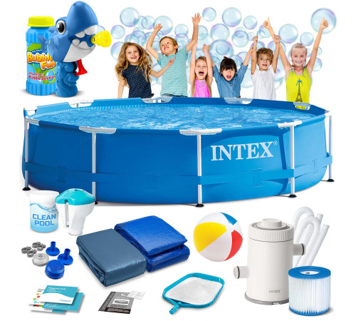 Басейн каркасний 15в1 INTEX 28202, 305 х 76 см + машина для створення бульбашок Басейн каркасний 15в1 INTEX 28202, 305 х 76 см + машина для створення бульбашок