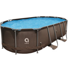 Басейн каркасний овальний Avenli Super Rattan 427 x 275 x 100 см, коричневий