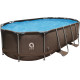 Басейн каркасний овальний Avenli Super Rattan 427 x 275 x 100 см, коричневий