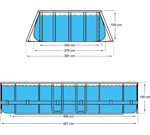 Басейн каркасний овальний Avenli Super Rattan 427 x 275 x 100 см, коричневий Басейн каркасний овальний Avenli Super Rattan 427 x 275 x 100 см, коричневий