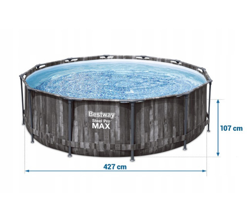 Басейн каркасний 11в1 Bestway 5614Z Steel Pro Max 427 см Басейн каркасний 11в1 Bestway 5614Z Steel Pro Max 427 см
