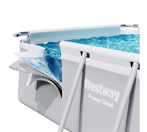 Басейн каркасний прямокутний Bestway Power Steel 549x274 см (56466) - світло-сірий Басейн каркасний прямокутний Bestway Power Steel 549x274 см (56466) - світло-сірий