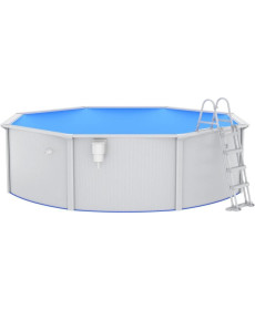 Басейн каркасний vidaXL 460 x 120 см, білий + драбина