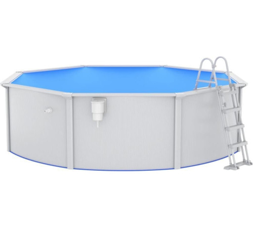 Басейн каркасний vidaXL 460 x 120 см, білий + драбина Басейн каркасний vidaXL 460 x 120 см, білий + драбина