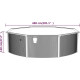 Басейн каркасний vidaXL 460 x 120 см, білий + драбина