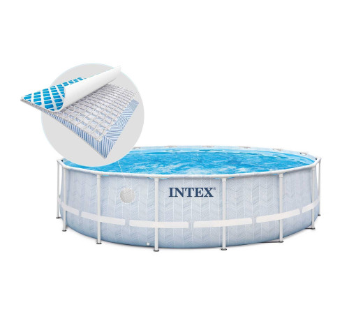 Басейн каркасний 17в1 INTEX 26746, 488 х 122 см, біло-синій Басейн каркасний 17в1 INTEX 26746, 488 х 122 см, біло-синій