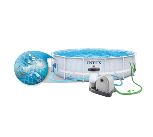 Басейн каркасний 17в1 INTEX 26746, 488 х 122 см, біло-синій Басейн каркасний 17в1 INTEX 26746, 488 х 122 см, біло-синій
