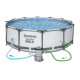 Басейн каркасний 17в1 Bestway 56595 427 х 84 см з машинкою для мильних бульбашок