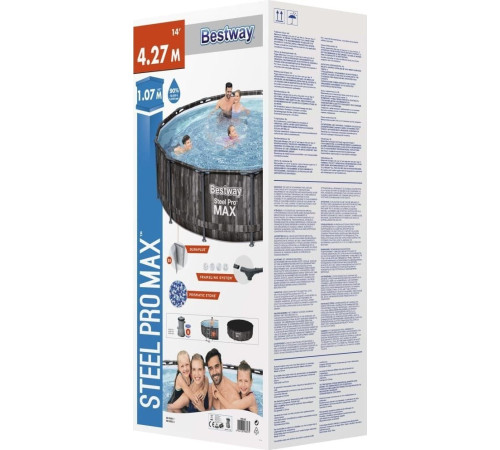 Басейн каркасний 19в1 Bestway 5612Z Steel Pro Max 488 см Басейн каркасний 19в1 Bestway 5612Z Steel Pro Max 488 см