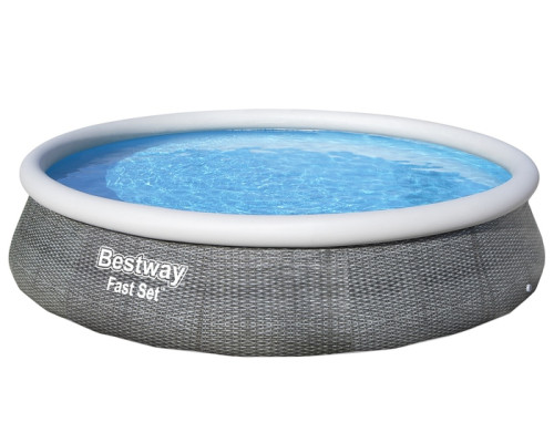 Надувний басейн Fast Set Bestway 57376 396 x 84см - сірий