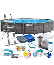 Басейн каркасний 18в1 INTEX 126744, 549 x 122 см, темно-сірий