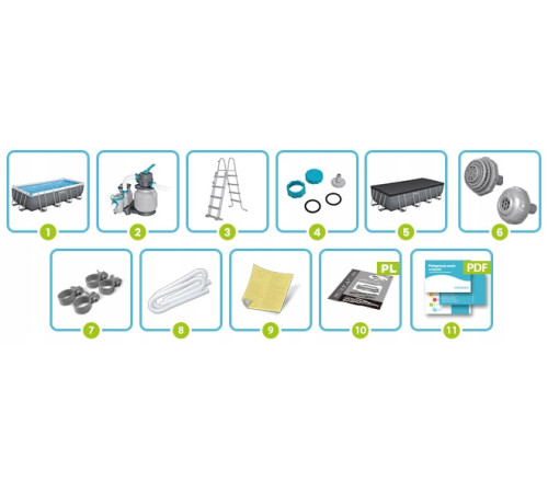 Басейн каркасний 11в1 Bestway 5612B 640 х 274 х 132 см