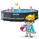 Басейн каркасний 11в1 INTEX 26326GN, 488 х 122 см, темно-сірий