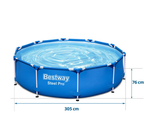 Басейн каркасний 16в1 Bestway 56679, 305 x 76 см Басейн каркасний 16в1 Bestway 56679, 305 x 76 см