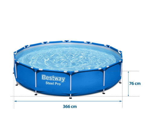 Басейн каркасний 7в1 Bestway 56681, 366 x 76 см Басейн каркасний 7в1 Bestway 56681, 366 x 76 см
