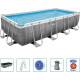 Басейн каркасний прямокутний Bestway Power Steel з комплектом 488 x 244 x 122 см - сірий
