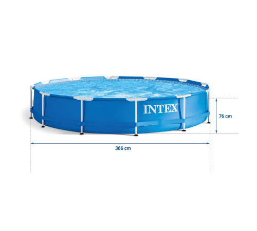 Басейн каркасний 16в1 INTEX 28212, 366 x 76 см + бульбашкова машина