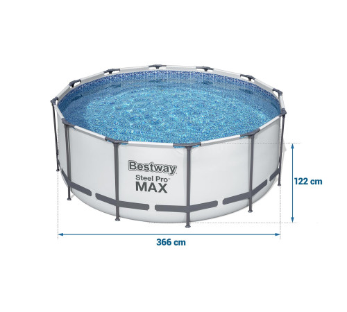 Басейн каркасний 18в1 Bestway 56420, 366 x 122 см Басейн каркасний 18в1 Bestway 56420, 366 x 122 см