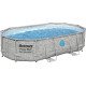Басейн каркасний овальний Bestway Power Steel 488x305x107 см, сірий