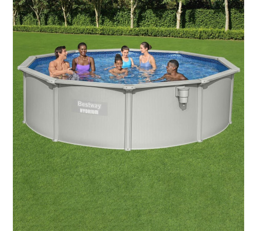 Басейн каркасний Bestway Hydrium з аксесуарами, 460 x 120 см, світло-сірий Басейн каркасний Bestway Hydrium з аксесуарами, 460 x 120 см, світло-сірий