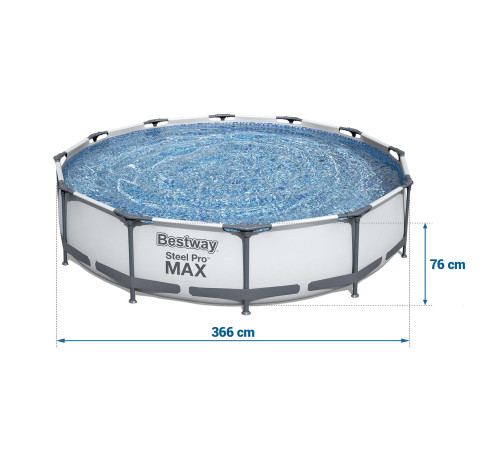 Басейн каркасний 16в1 Bestway 56416, 366 x 76 см Басейн каркасний 16в1 Bestway 56416, 366 x 76 см
