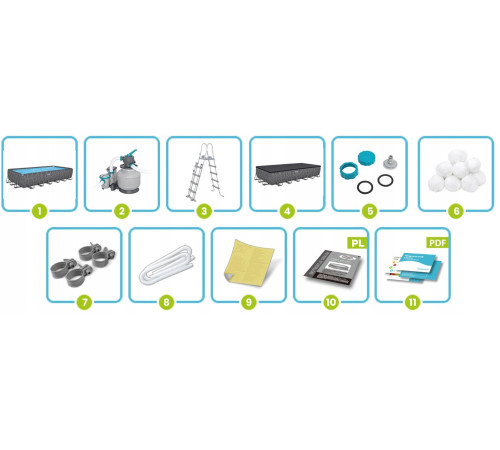 Басейн каркасний 11в1 Bestway 561KG 732 х 366 х 132 см