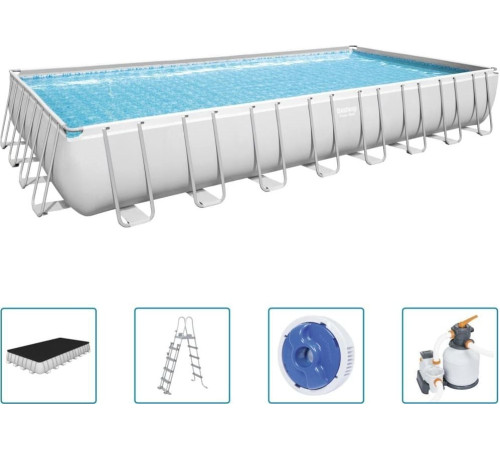 Басейн каркасний прямокутний 5в1 Bestway 56623 Power Steel 956 x 488 см Басейн каркасний прямокутний 5в1 Bestway 56623 Power Steel 956 x 488 см