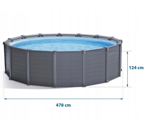 Басейн каркасний панельний 18в1 Intex 26384 478 × 124 см