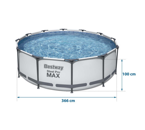 Басейн каркасний 17в1 Bestway 56418, 366x100 см Басейн каркасний 17в1 Bestway 56418, 366x100 см