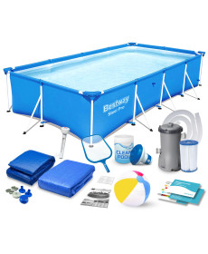 Басейн каркасний прямокутний 15в1 Bestway 56405, 400 x 211 x 81 см