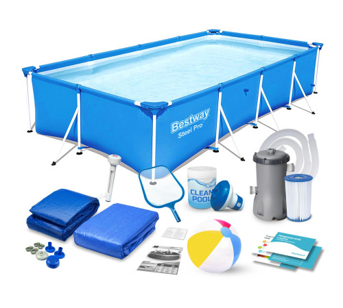 Басейн каркасний прямокутний 15в1 Bestway 56405, 400 x 211 x 81 см Басейн каркасний прямокутний 15в1 Bestway 56405, 400 x 211 x 81 см
