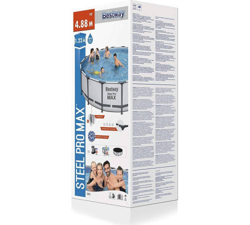 Басейн каркасний 2в1 Bestway 5612Z Steel Pro Max 488 см Басейн каркасний 2в1 Bestway 5612Z Steel Pro Max 488 см