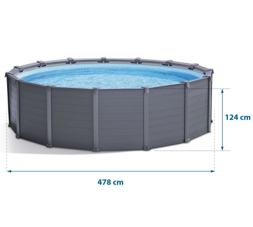 Basen ogrodowy panelowy 478 x 124 cm 12w1 INTEX 26384