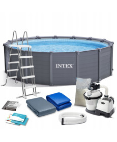 Basen ogrodowy panelowy 478 x 124 cm 12w1 INTEX 26384