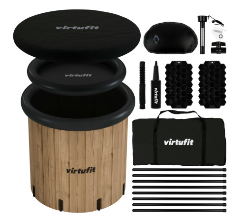 Ванна крижана VIRTUFIT XXL 80 х 80 х 75 см 375 л, коричнева
