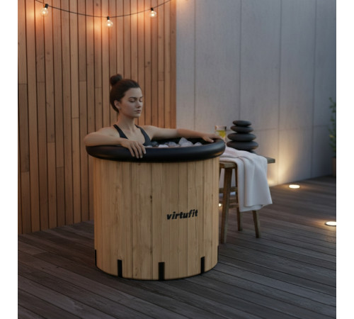 Ванна крижана VIRTUFIT XXL 80 х 80 х 75 см 375 л, коричнева