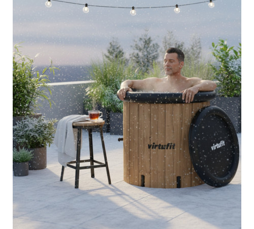 Ванна крижана VIRTUFIT XXL 80 х 80 х 75 см 375 л, коричнева