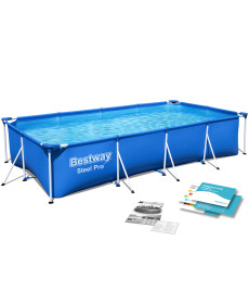 Басейн каркасний прямокутний 5в1 Bestway 56405, 400 x 211 x 81 см