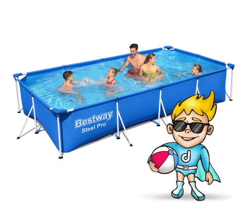 Басейн каркасний прямокутний 5в1 Bestway 56405, 400 x 211 x 81 см Басейн каркасний прямокутний 5в1 Bestway 56405, 400 x 211 x 81 см
