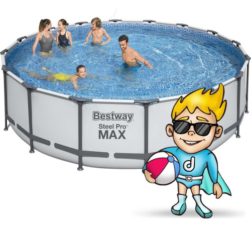 Басейн каркасний 19в1 Bestway 5612Z Steel Pro Max 488 см Басейн каркасний 19в1 Bestway 5612Z Steel Pro Max 488 см