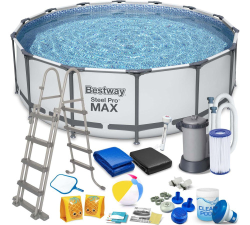 Басейн каркасний 19в1 Bestway 5612Z Steel Pro Max 488 см Басейн каркасний 19в1 Bestway 5612Z Steel Pro Max 488 см