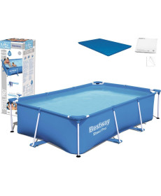 Басейн каркасний прямокутний 2в1 Bestway 56403 Steel Pro 259 х 170 см
