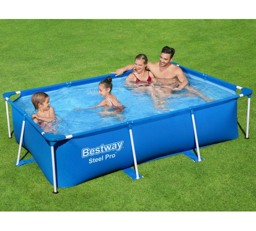 Басейн каркасний прямокутний 2в1 Bestway 56403 Steel Pro 259 х 170 см Басейн каркасний прямокутний 2в1 Bestway 56403 Steel Pro 259 х 170 см