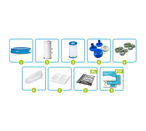 Басейн надувний 9в1 Intex 28118 305 х 61 см