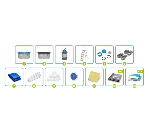 Басейн каркасний 13в1 Bestway Hydrium 56566 305 х 122 см