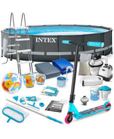Басейн каркасний 20в1 Intex 26326 488 х 122 см з самокатом Soke GO