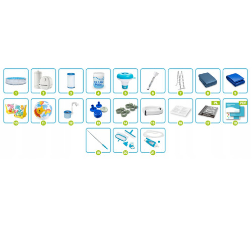 Басейн каркасний 21в1 Intex 26746 488 х 122 см 