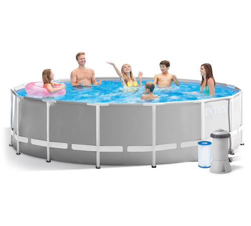 Басейн каркасний 17в1 INTEX 26726, 457 x 122 см, сірий Басейн каркасний 17в1 INTEX 26726, 457 x 122 см, сірий