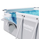 Басейн каркасний прямокутний 5в1 Bestway 56456 Power Steel 412 x 201 см - світло-сірий
