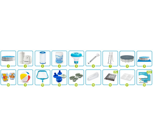 Басейн каркасний 18в1 Intex 26732 549 х 122 см